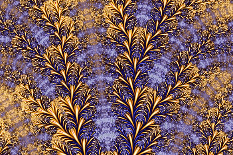 Mathematical art - fractal painting with flower pattern by MPfoto71