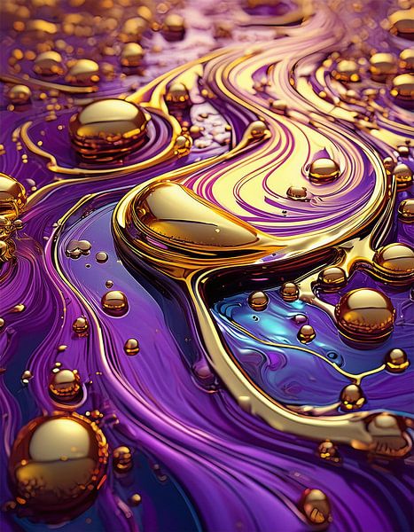 Goud en paars met patroon van Mustafa Kurnaz