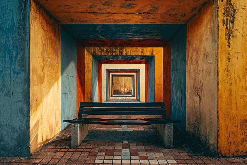 Tunnel minimaliste avec banc par Art & Soul Creations