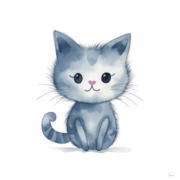 Kitten with heart nose by Lauri Creates