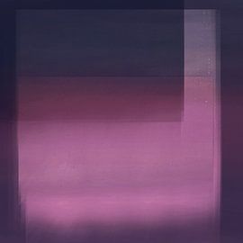 Leuchtende Farbblöcke. Moderne abstrakte Kunst in Neonfarben. Lila und Rosa von Dina Dankers