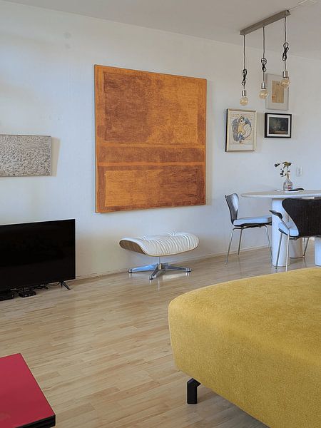 Customer photo: Yellow on yellow, abstract by Rietje Bulthuis, on ArtFrame