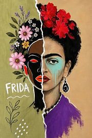 Frida in Stücken von PixelMint.