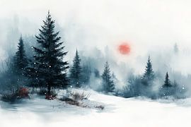 Winter stillness under the Pale Sun by Eva Lee