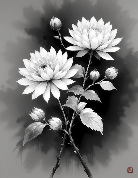 Monochrome Bloom par Artistic
