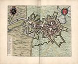 Bergen op Zoom, City map Joan Blaeu 1652 by Atelier Liesjes thumbnail