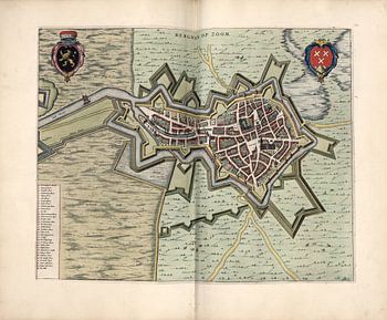 Bergen op Zoom, Stadsplattegrond Joan Blaeu 1652