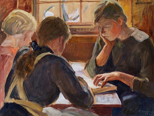 Pekka Halonen – Children Reading, 1916 by Atelier Liesjes
