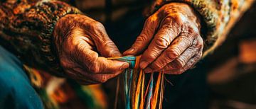 Handwerken met gekleurde garens van Poster Art Shop