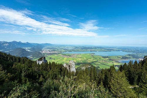 Tegelberg met uitzicht op de Ostallgäu, Forggensee, Füssen
