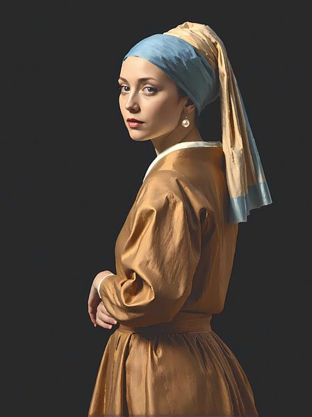 Girl with a pearl earring model by Emiel de Lange
