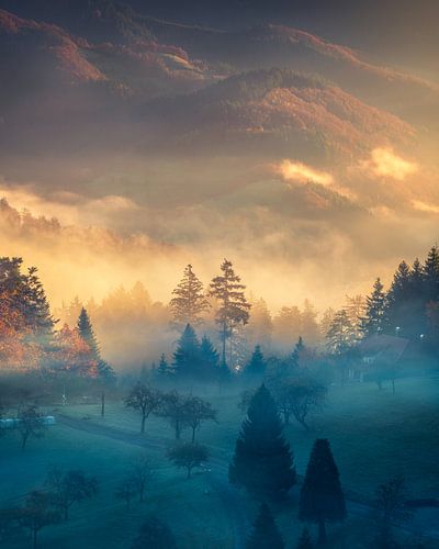 Les vibrations de l'automne dans les montagnes