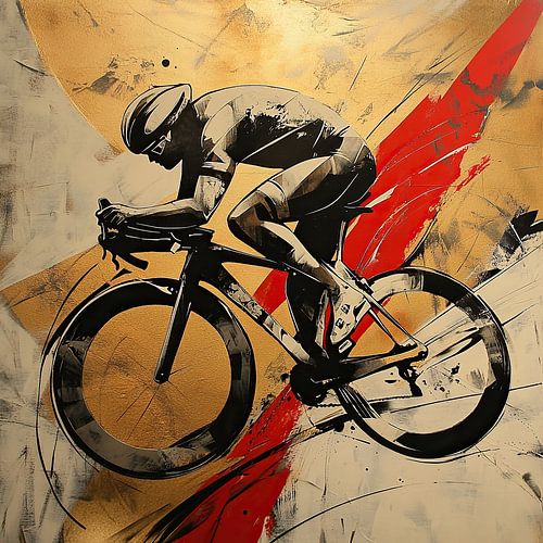 Fast Cyclist on the Road