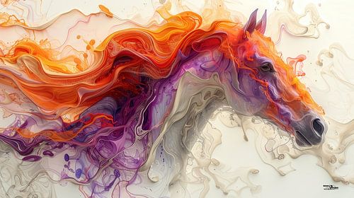 alcohol inkt - paard