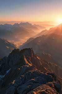 Bergpanorama in magischem Licht