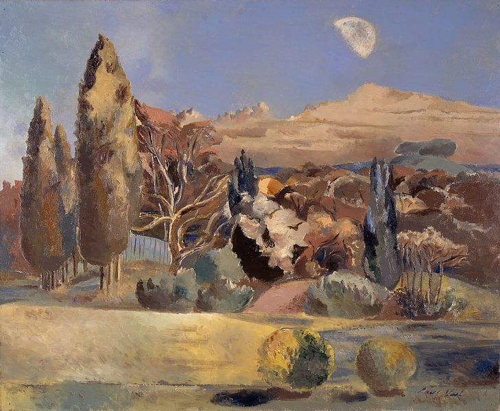 Landscape of the first quarter of the moon, Paul Nash - 1943 by Het Archief