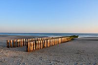 Breakwaters on the beach of Westenschouwen