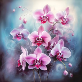 Orchid blossoms by Jutta Maria Pusl