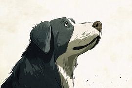 Painting dog minimalist design by Imperial Art House