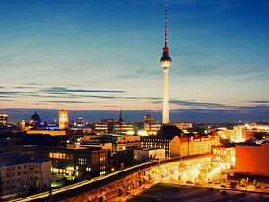 Berlin – Skyline Alexanderplatz van Alexander Voss