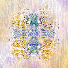 Ornament. Frühling. Pastell von Claudia Gründler