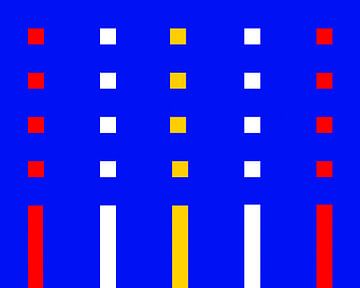 Farbige Balken und Blöcke auf blauem Hintergrund V2