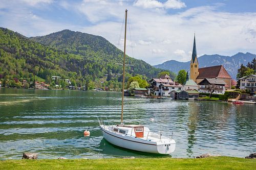 Kirche mit Tegernsee, Rottach-Egern, Tegernsee