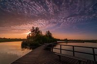 zonsondergang bij de steiger, Zuidpolder Barendrecht