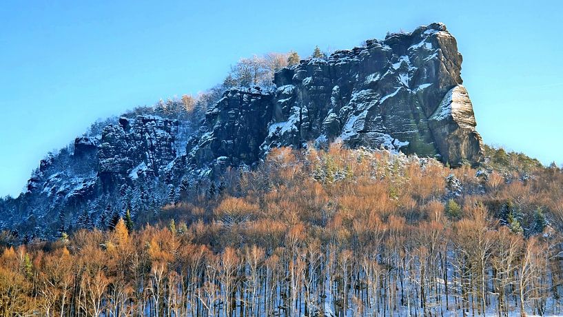 Sächsische Schweiz - der Lilienstein im Winter von Gerold Dudziak