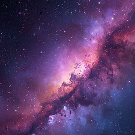 Abstrakte Galaxienkunst – Kosmischer Nebel als Weltraumhintergrund von Ern Setiawan