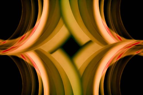 Abstract patroon van fel gekleurde gebogen lijnen