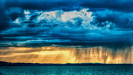 Rain clouds over Lake Constance by Dieter Walther