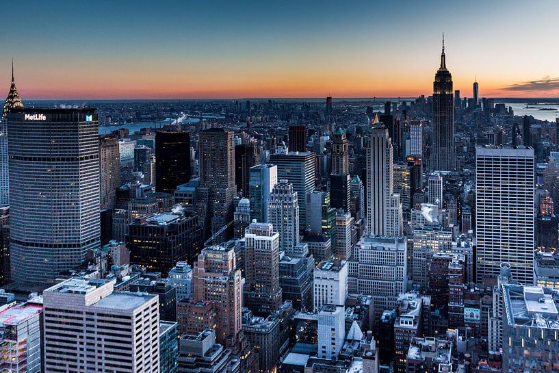 view from the rock of New York City by Eric van Nieuwland
