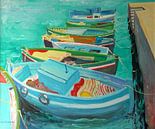 Blue Boats von William Ireland Miniaturansicht