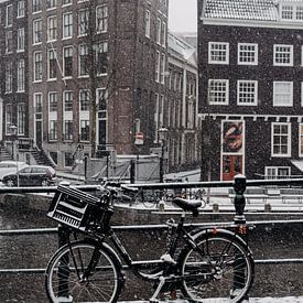 Sneeuw in Amsterdam van Emily Rocha