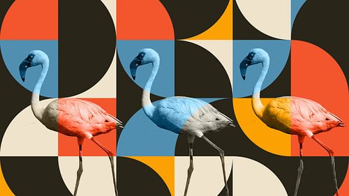 Bauhaus Flamingo Trio