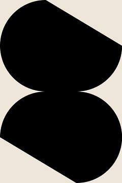 Schwarze Formen. Retro-Stil minimalistische Kunst IX von Dina Dankers