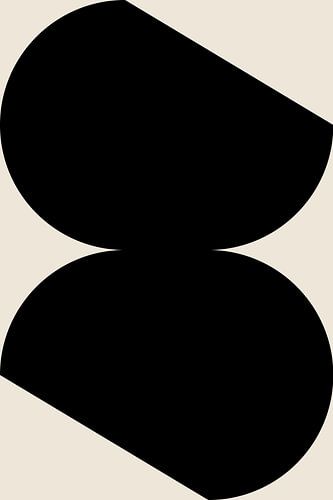 Schwarze Formen. Retro-Stil minimalistische Kunst IX