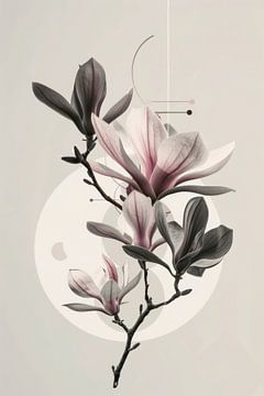 Magnolia geometric by Poster Art Shop