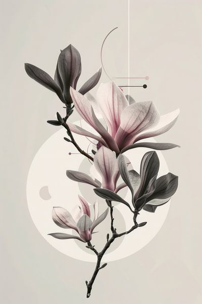 Magnolia geometric by Poster Art Shop