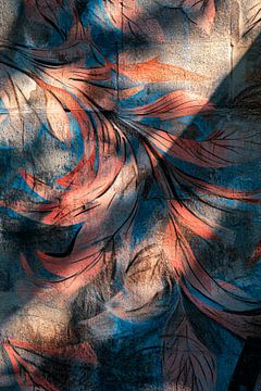 Farbige Blattmuster von Poster Art Shop