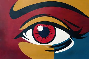 Grafisches Auge mit Farbflächen von Imperial Art House