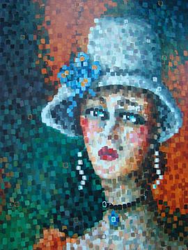 Lady with hat van Janny Heinsman