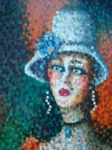 Lady with hat by Janny Heinsman