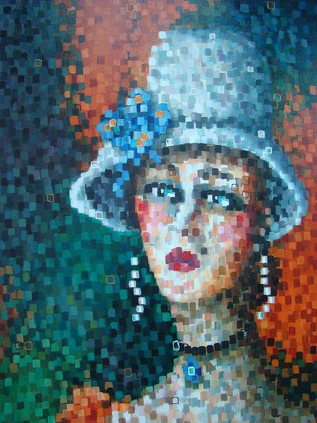 Dame au chapeau par Janny Heinsman