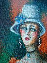 Dame mit Hut von Janny Heinsman Miniaturansicht