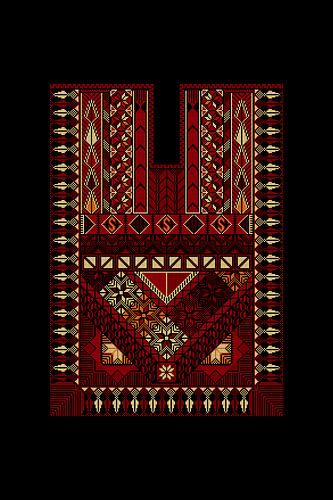 Tatreez ornament sjabloon 91