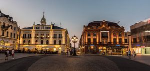 Uppsala (Zweden) bij nacht van Werner Lerooy