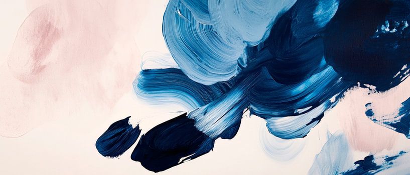 Gekleurde golven in zachte bewegingen van Poster Art Shop