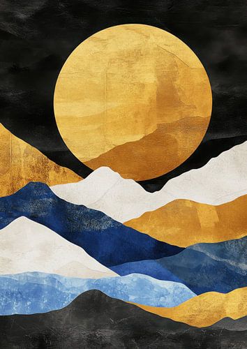 Gouden zon boven Bergen